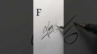F simple signature art #art #signaturelearn #calligraphyart