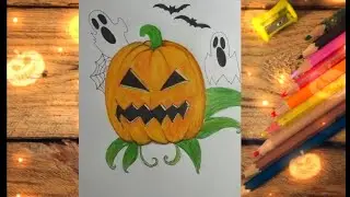 How Tow Draw Halloween pumpkin|Drawing lesson #DrawingHalloween
