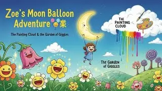 Zoe, the Painting Cloud & the Garden of Giggles 🌸😂 | Viral Kids Story