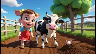 Baby Cow Say Moo Moo Moo | Cute Cow Song for Kids | Fun Nursery Rhyme for Toddlers