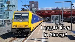 NS 186 004 + ICRMh 16481 + NS 186 008 vertrekt voor de laatste keer met tyfoon uit Almere Centrum!