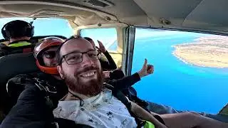 Francisco First Skydive! Tandem Jump from 10000 feet at iJump Gran Canaria