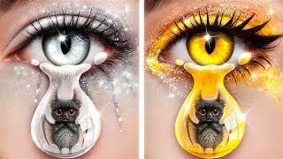 Einfarbige MakeOver Challenge! Vom Gold- und Silbermädchen zum Vampir!