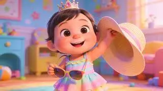 Cute Little Princess Off to the Beach | Fun Beach Rhyme for Toddlers 👑🏖️ #CuteLittlePrincess