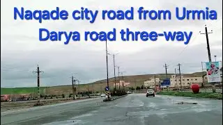 Naqadeh-Piranshahr road from Lake Urmia three-way