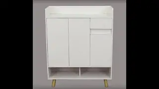 B129D Shoe cabinet with three doors and one drawer 80CM