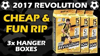 CHEAP & FUN RIP! 2017 Panini Revolution FIFA Soccer Hanger 3x Box Review