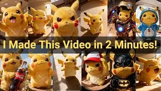How I Made a Cute Stylized Pok&eacute;mon Video in 2 Minutes (MagicEdit Tutorial | Pikachu Fisheye Loop)