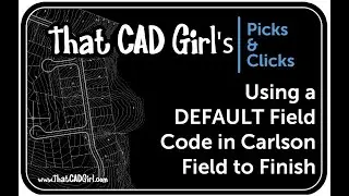 Using DEFAULT Field Code in Carlson Field to Finish