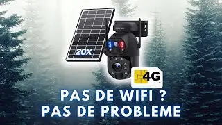 Caméra full option pouvant s’installer partout ➡️ SHIWOJIA #solaire #4g #zoom #tracking