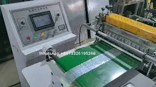 Pvc shrink sleeve sheet cutting machine with horizontal and vertical perforated dot knife web guide