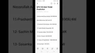 ye player jitage Gl ❤️ sl full information SGH vs mtv like&share 👍