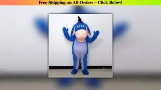 New Adult Hot Sale Foam Cute Blue Donkey Doll Fancy Cartoon Mascot Costume Plush Christmas Fancy
