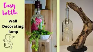 How to make wine bottle wall lamp easy|Empty bottle lights|Antique Wall Lamps|Wall lights|part -5