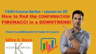 INSTITUTIONAL FOREX COURSE 101 - LESSON 55- How to FIND the CONFIRMATION FIBONACCI in a Downtrend!