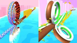 Spiral Rider! Very Satisfying And Relaxing ASMR Slicing Game