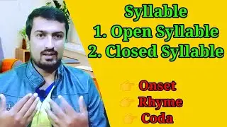Syllable | Open Syllable | close Syllable |
