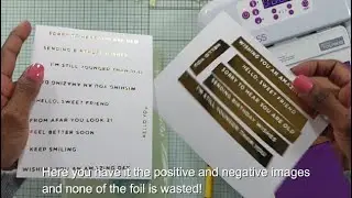 Hot Foiling 101 | No foil wastage | Hot foil positive & negative images | Sentiments ready for use