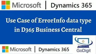 Use Case of ErrorInfo data type in D365 Business Central