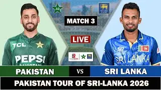 PAKISTAN vs SRI LANKA 3rd T20 MATCH LIVE SCORES | PAK vs SL LIVE MATCH COMMENTARY | TOSS UPDATE