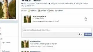 Share Facebook Status Message
