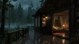 Misty Rain in the Forest Cabin | Sleep, Relax, and Unwind with Rain Ambience