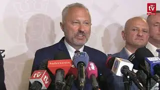 Konferencja prasowa z udziałem prezydenta Nowego Sącza Ludomira Handzla i zastępcy Artura Bochenka