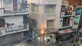 Short circuit in Jagjeet nagar delhi