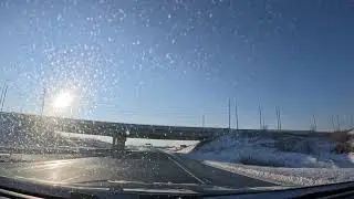 -30℃ Toronto to Vancouver Road Trip 5297 Driving in Snowstorm on Hwy 401 |  Risky?#canadaontheroad