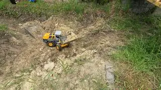 RC Radlader Liebherr 586 bei der Arbeit 1/14 Modellbaustelle Dinslaken 