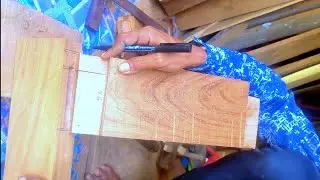 Wood door perfect joint fittings 🪵 wood make work setting process #wood #woodtools #tips