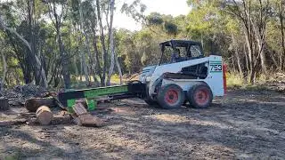 Skid steer log splitter test and review