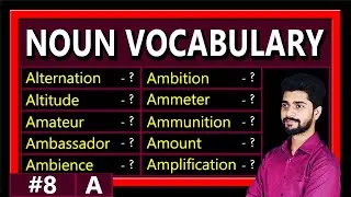 English Noun Vocabulary (A) | Hindi Meaning & Pronunciation  | Page 8