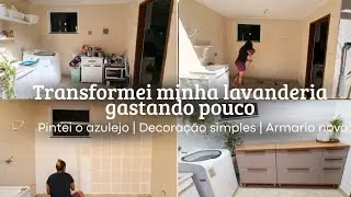 Transformei minha lavanderia gastando pouco | Limpeza, organização e decoração do ambiente, eu amei