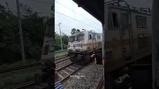 Train overtake! 😬🔥Mumbai mail overtaking local train #train #shorts
