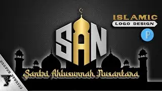 How To Make Islamic Logo Design S+A+N || Pixellab Tutorial