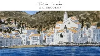 33. Patreon watercolor preview: A mediterranean scene