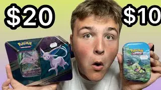 Pack battle $10 Pok&eacute;mon tin vs $20 Pok&eacute;mon tin which is better?