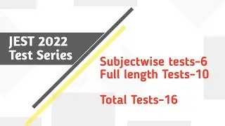 JEST 2022 Test Series Announcement |
