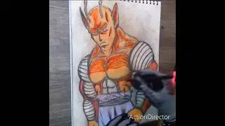 how to: detail chalk with markers #art #piccolo #dbz #animeart #anime #fanartanime #fanart #shorts