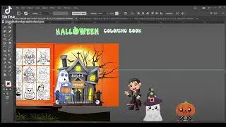#illustrator #drawing #coloringbooksforkids #halloween #kdp #amazon #coloringpages #bookcoverdesign 