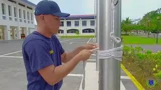 Protocolo de ARRIBO de la bandera de Costa  Rica . Academia  Nacional de Policia , Pococí .