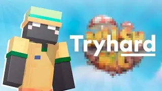 Minecraft Bedwars en un servidor Tryhard