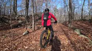 Mountain Bike Ride - Cold Late Fall - 4K with sound, no music