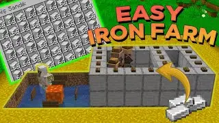 EASY IRON FARM BUILD!! Minecraft: How to Make an Iron Farm | Minecraft Systems