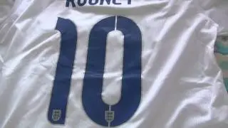 2014 World Cup England #10 ROONEY white home soccer jerseys