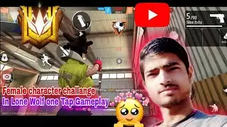 Free Fire Max Female character challange 💗🤡l in lone wolf op one Tap Gameplay #freefire #stargaming