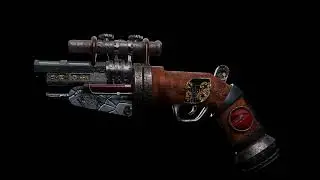 3d gaming props fantasy gun