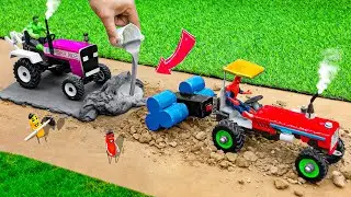 Diy tractor making asphalt road new technology |Construction Vehicles, Concrete Rotor