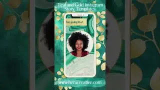 Teal and Gold Instagram Story Template (www.heracreative.com) #Shorts